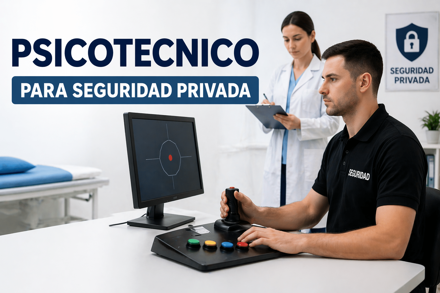 Vigilante de seguridad privada para reconocimiento psicotécnico en Medicar Vitoria